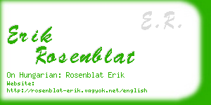 erik rosenblat business card